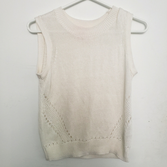 White Sweater Vest - Picture 1 of 3